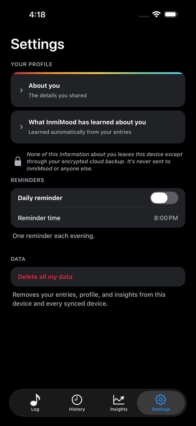 InmiMood: Make room to check in